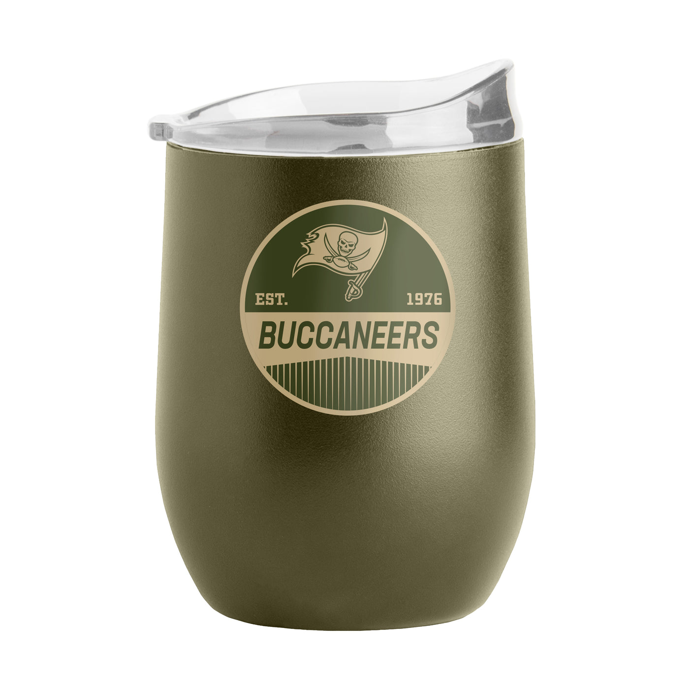 Tampa Bay Buccaneers 16oz Badge Powder Coat Curved Beverage - Logo Brands
