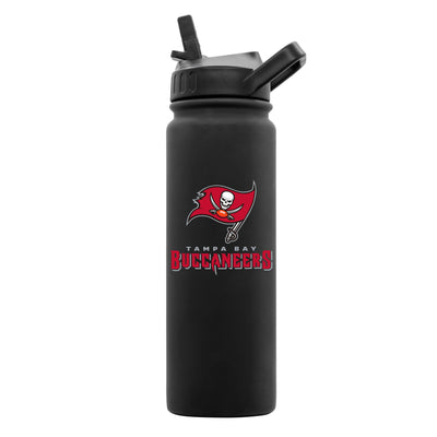 Tampa Bay Buccaneers 24oz Black Soft Touch Dbl Wall Btl - Logo Brands