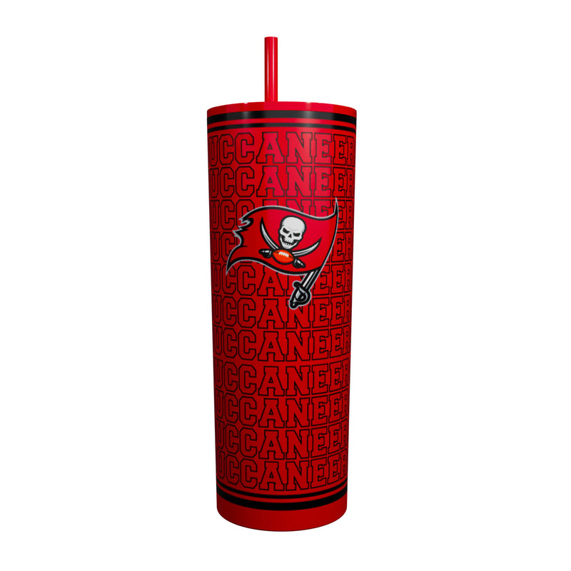 Tampa Bay Buccaneers 30oz Echo SS straw tumbler with team logo, stainless steel drinkware for fans.