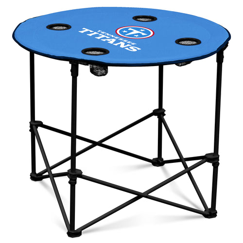 Tennessee Titans round table by Logo Brands, featuring team logo and branding, perfect for game room or living space.
