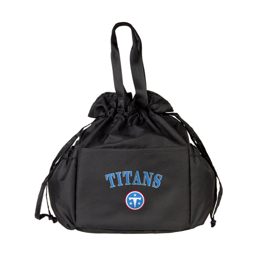 Tennessee Titans drawstring lunch cooler by Logo Brands, featuring team logo and eco-friendly insulated design for on-the-go meals.
