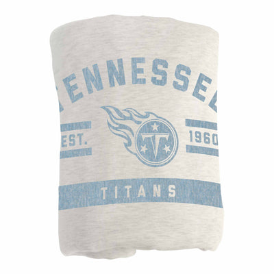 Tennessee Titans Oatmeal Sweatshirt Blanket - Logo Brands