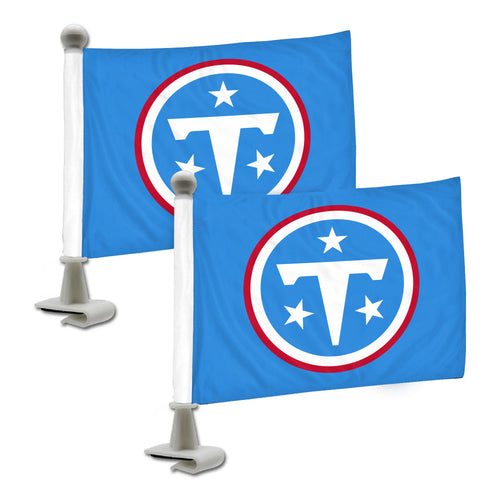NFL Tennessee Titans auto flag by Logo Brands featuring team logo and colors, designed for vehicle display.