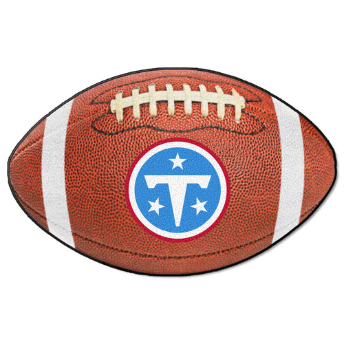 NFL Tennessee Titans football mat with team logo, durable rubber surface, perfect for sports fans and game room decor.