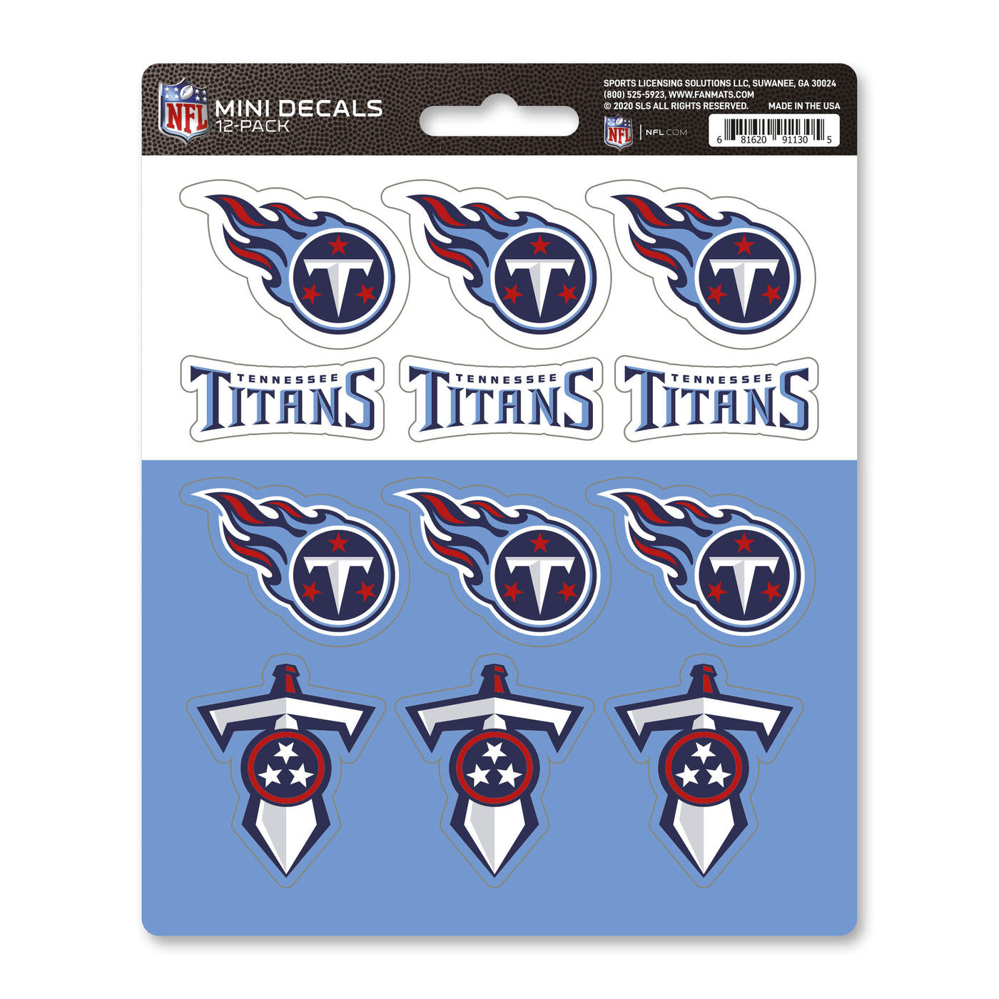 NFL - Tennessee Titans Mini Decal 12-pk