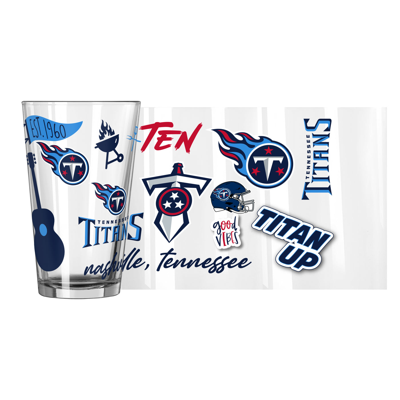 Tennessee Titans 16oz Native Pint Glass