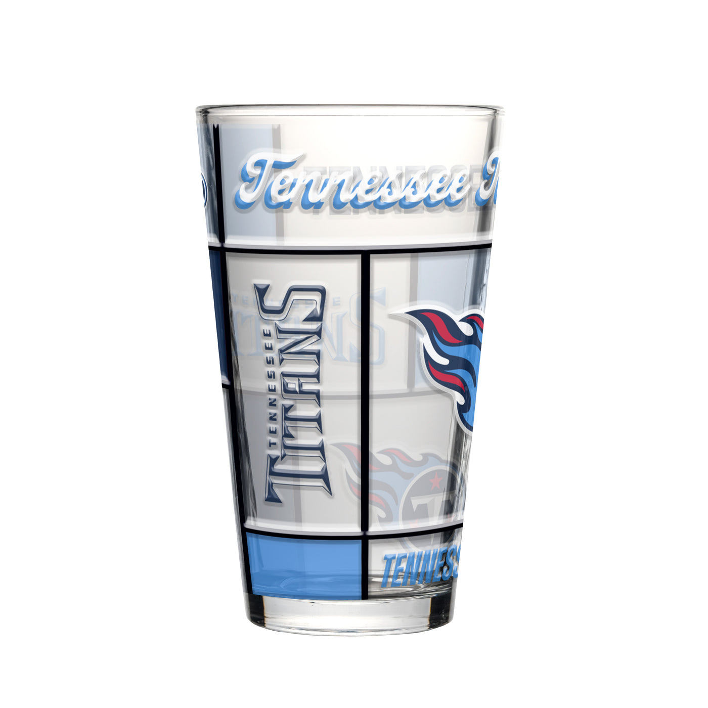 Tennessee Titans 16oz Quilted Stained Pint Glass