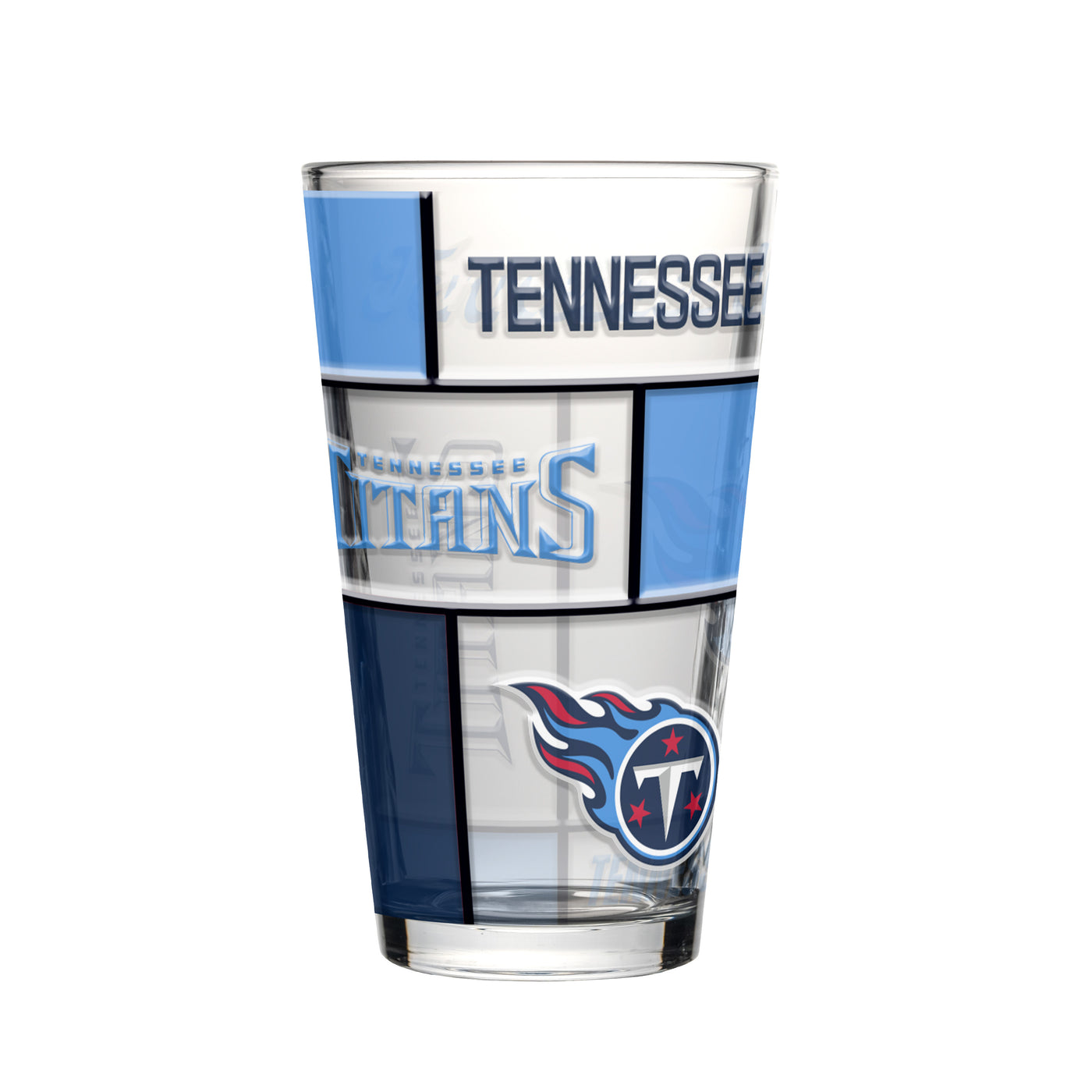 Tennessee Titans 16oz Quilted Stained Pint Glass