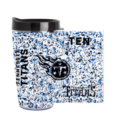 Tennessee Titans 16oz Terrazzo Dbl Wall Clear Tumbler