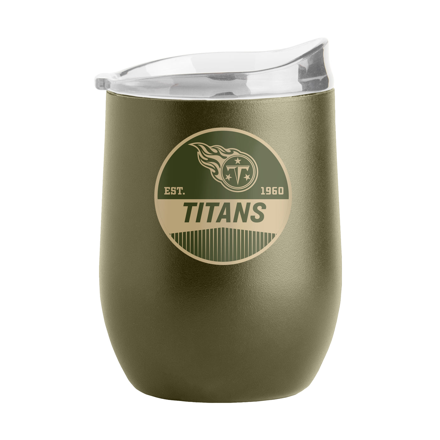 Tennessee Titans 16oz Badge Powder Coat Curved Beverage