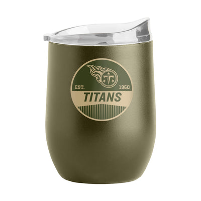 Tennessee Titans 16oz Badge Powder Coat Curved Beverage