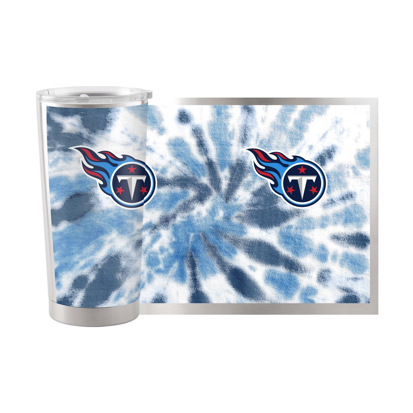 Tennessee Titans 20oz Tie Dye Stainless Steel Tumbler