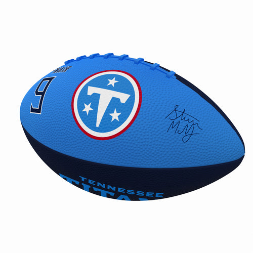 Junior size rubber football featuring Tennessee Titans and Steve McNair, perfect for recreation and outdoor play.