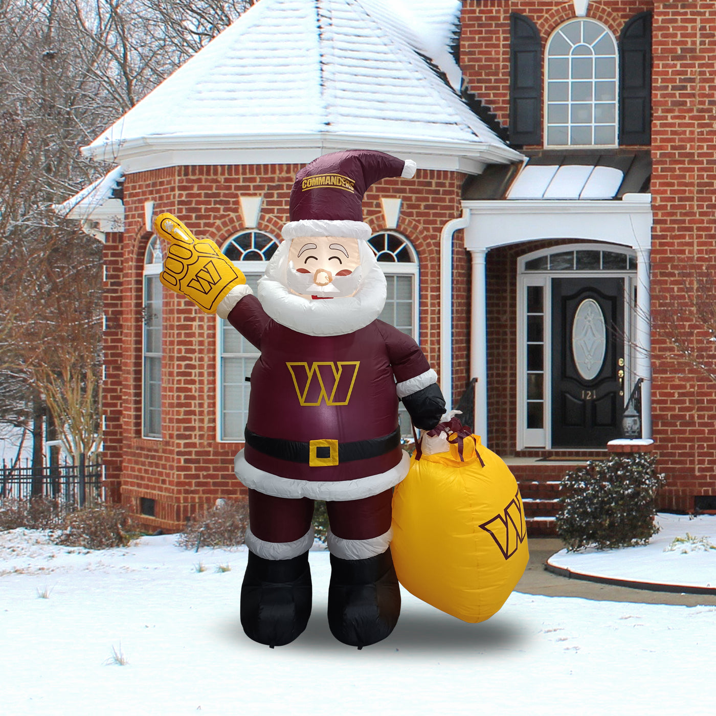Washington Commanders Inflatable Santa