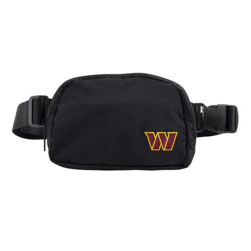 Washington Commanders belt bag by Logo Brands, featuring team logo and adjustable strap, designed for convenient carrying.