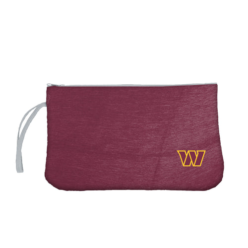 Washington Commanders crosshatch wristlet bag by Logo Brands, featuring team logo and stylish design, perfect for fans.
