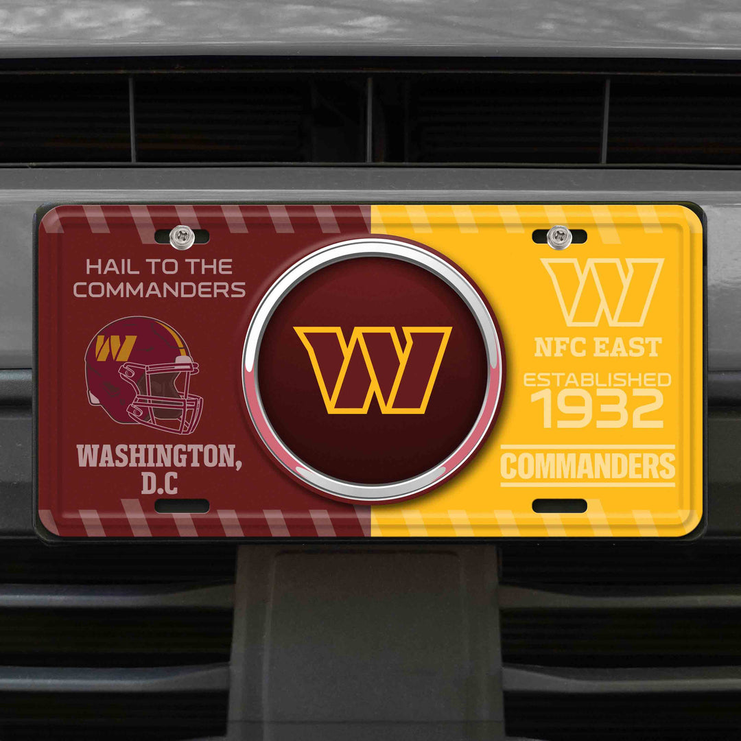 NFL - Washington Commanders Embossed Metal License Plate | Logo Brands
