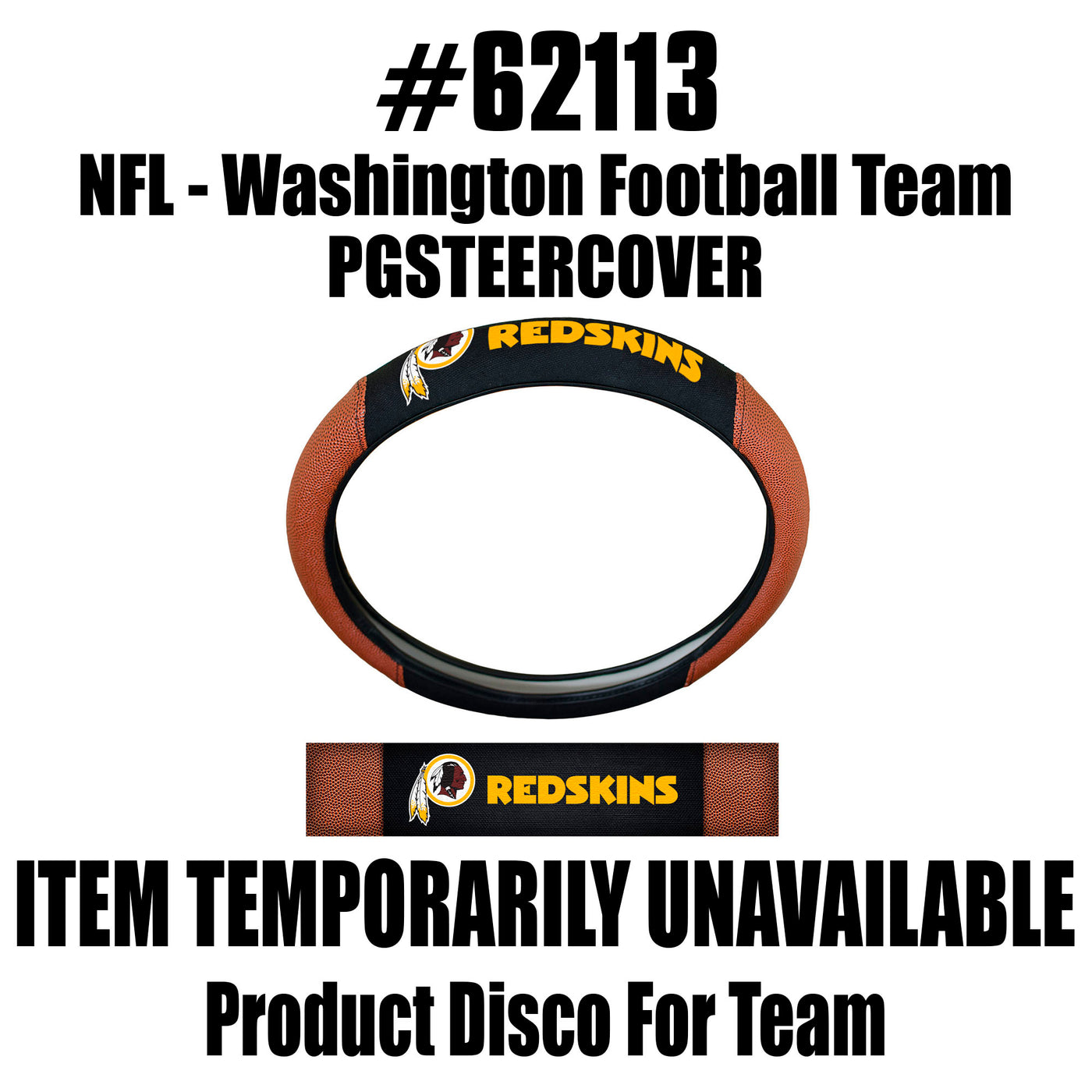 NFL - Washington Commanders Sports Grip Steering Wheel Cover