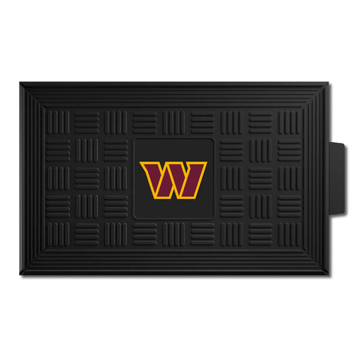 Washington Commanders medallion door mat with team logo and bold design, ideal for welcoming fans to their home.