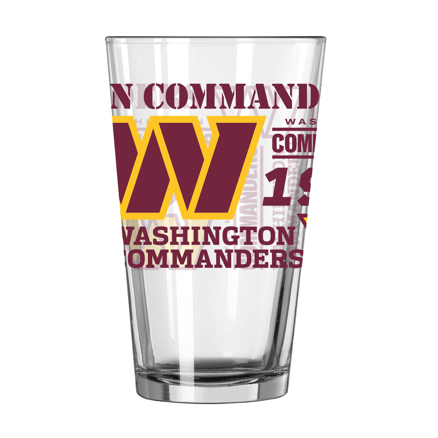 Washington Commanders 16oz Spirit Pint Glass