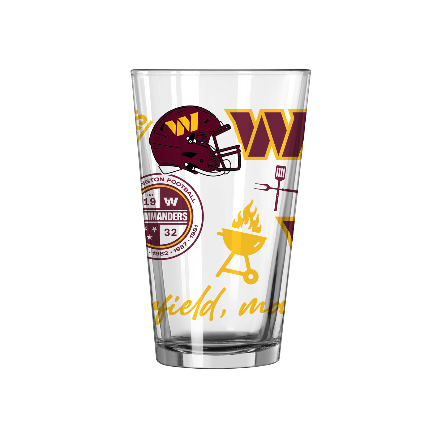 Washington Commanders 16oz Native Pint Glass