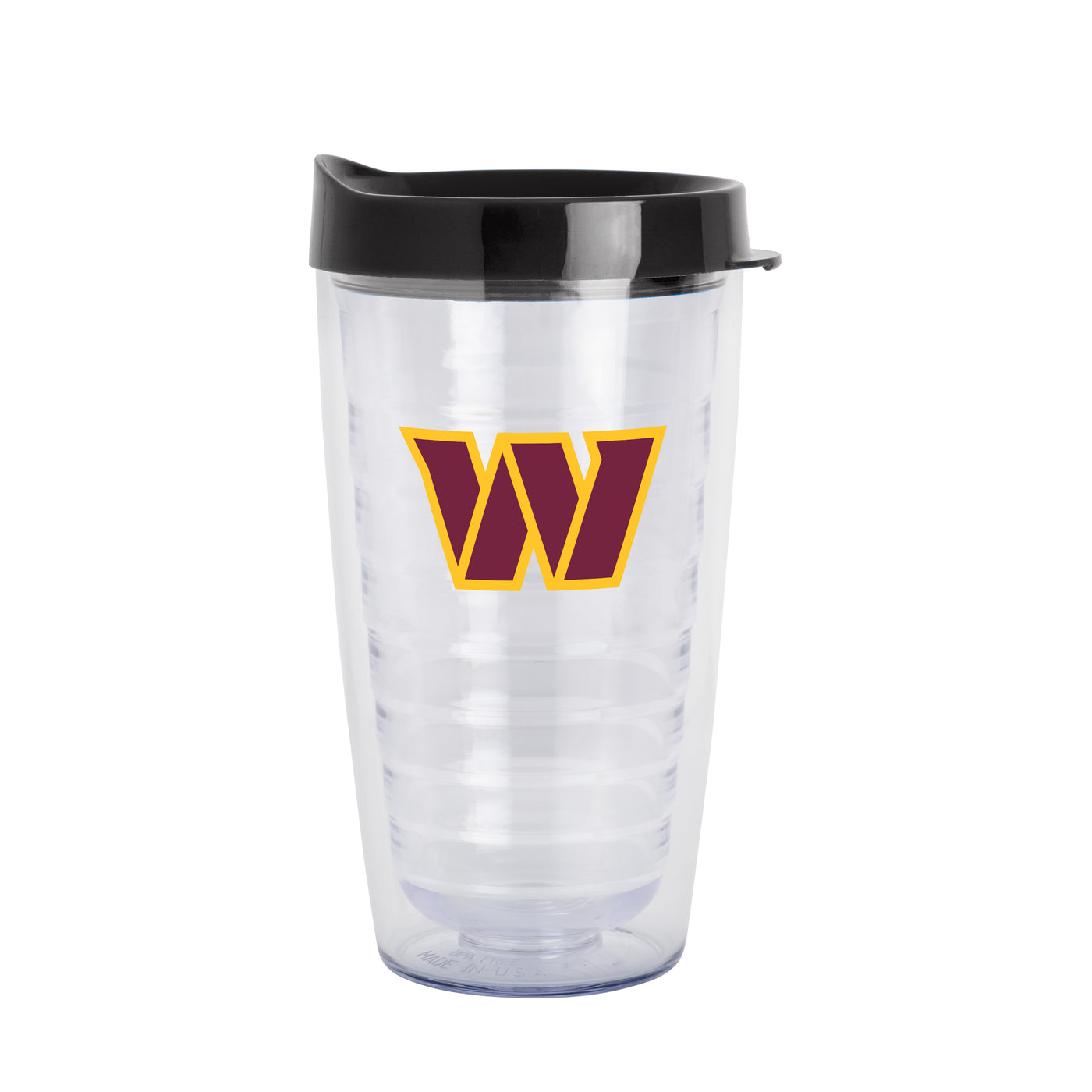 Washington Commanders 16oz Flipside Dbl Wall Clear Tumbler