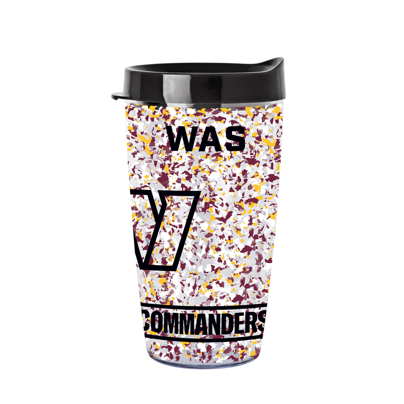 Washington Commanders 16oz Terrazzo Dbl Wall Clear Tumbler