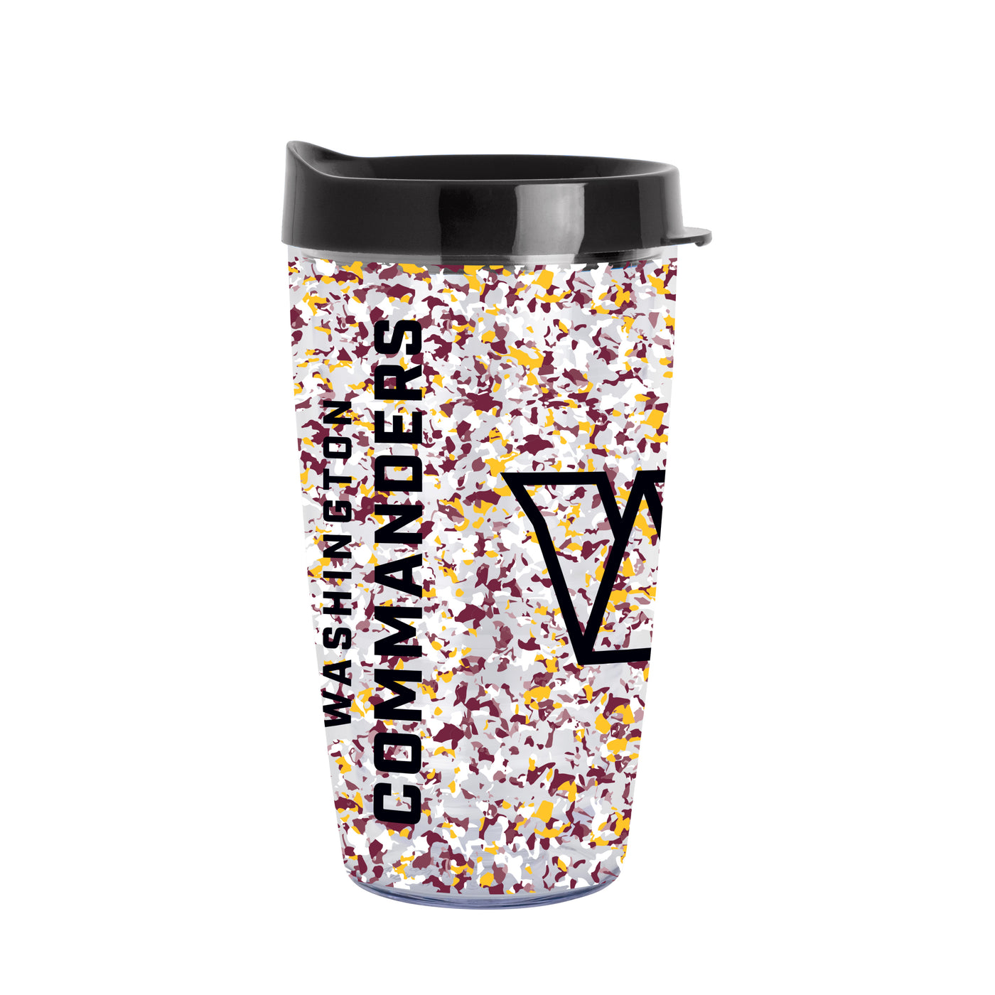 Washington Commanders 16oz Terrazzo Dbl Wall Clear Tumbler