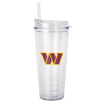 Washington Commanders 22oz Flipside Dbl Wall Clear Tumbler