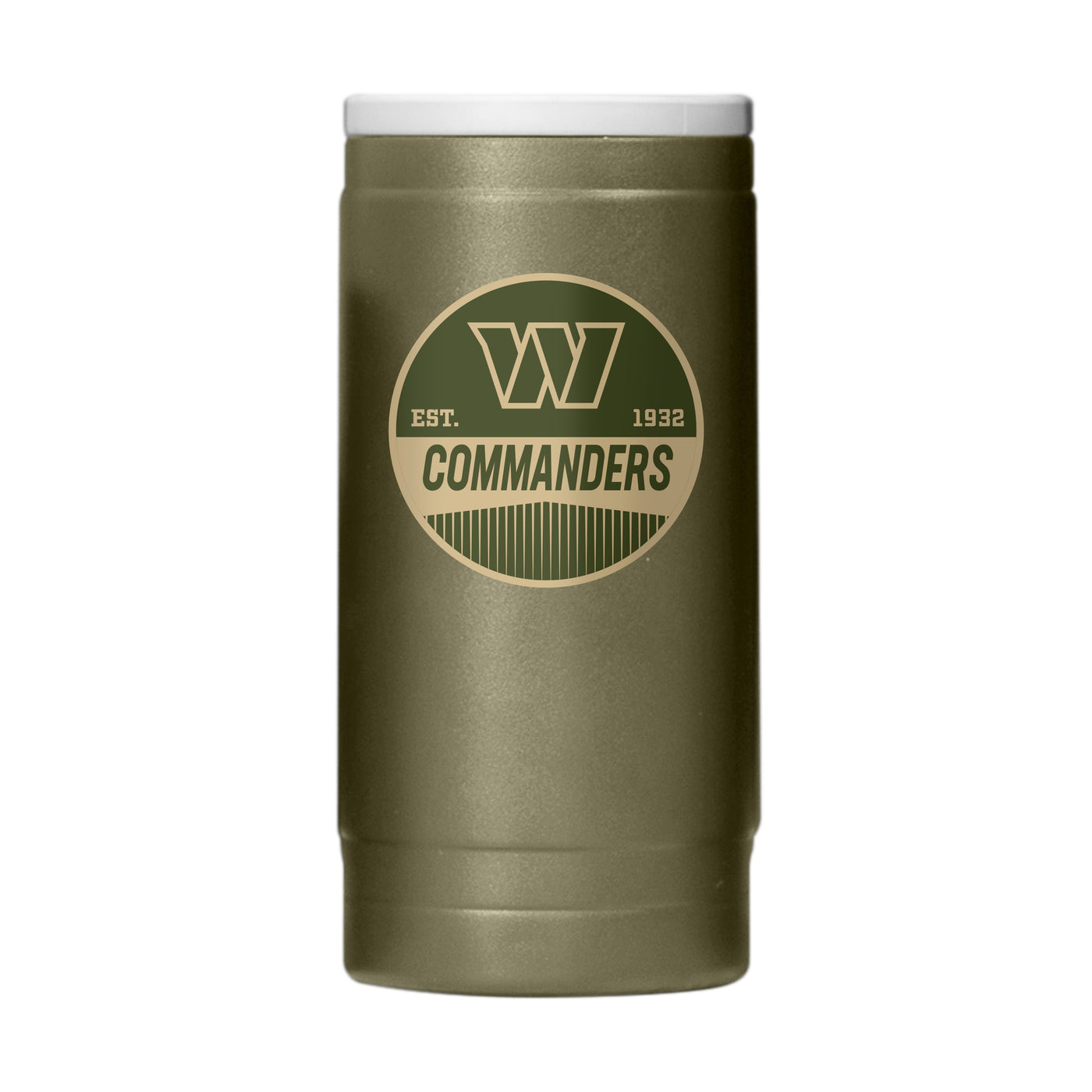 Washington Commanders  Badge Powder Coat Slim Can Coolie