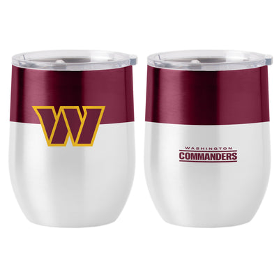 Washington Commanders Color Block 16 oz Stainless Curved Beverage