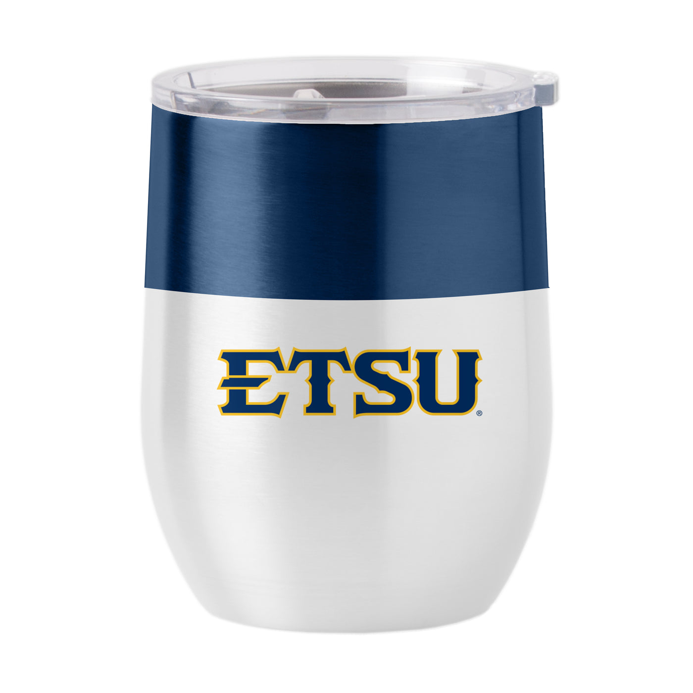 East TN State U 16oz Colorblock Stainless Curved Beverage