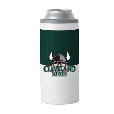 Cleveland State 12oz Colorblock Slim Can Coolie - Logo Brands