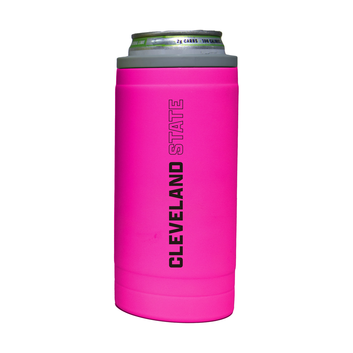 Cleveland State 12oz Electric Stacked Soft Touch Slim Coolie