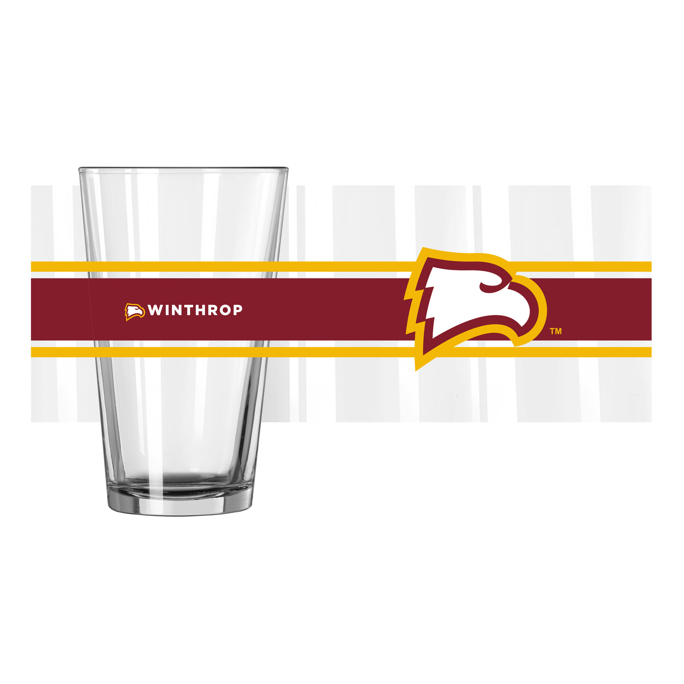 Winthrop 16oz Stripe Pint Glass