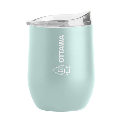 Ottawa 16oz Cove Vertical Powder Coat Curved Bev - Logo Brands