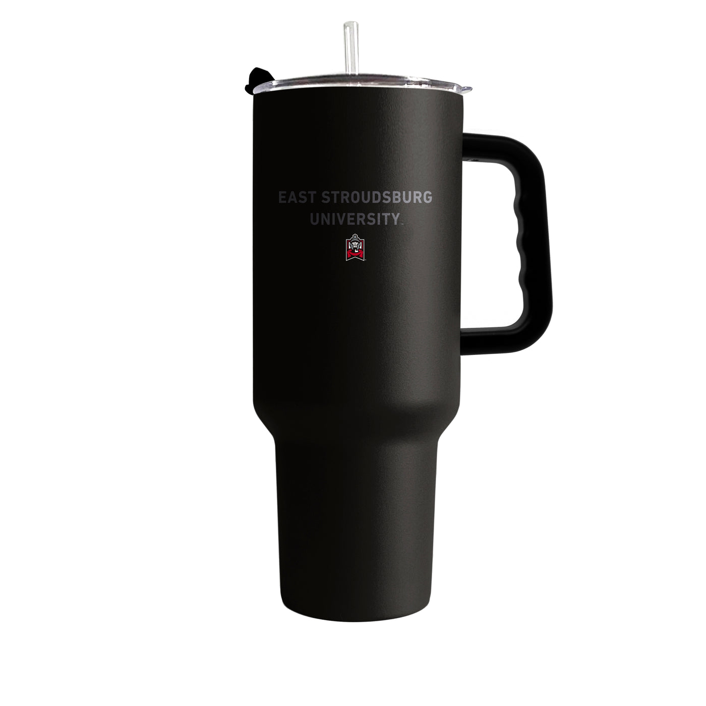 East Stroudsburg U of Penn 40oz Black Tonal Powder Coat Tumbler