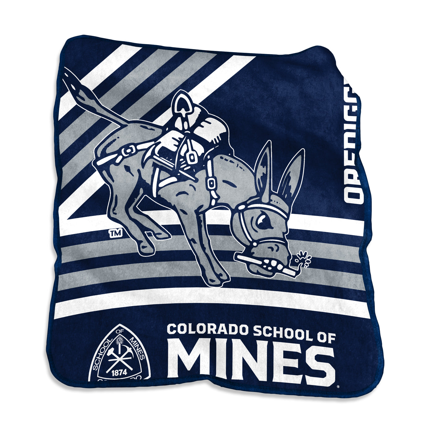 Colorado School of Mines Raschel Throw