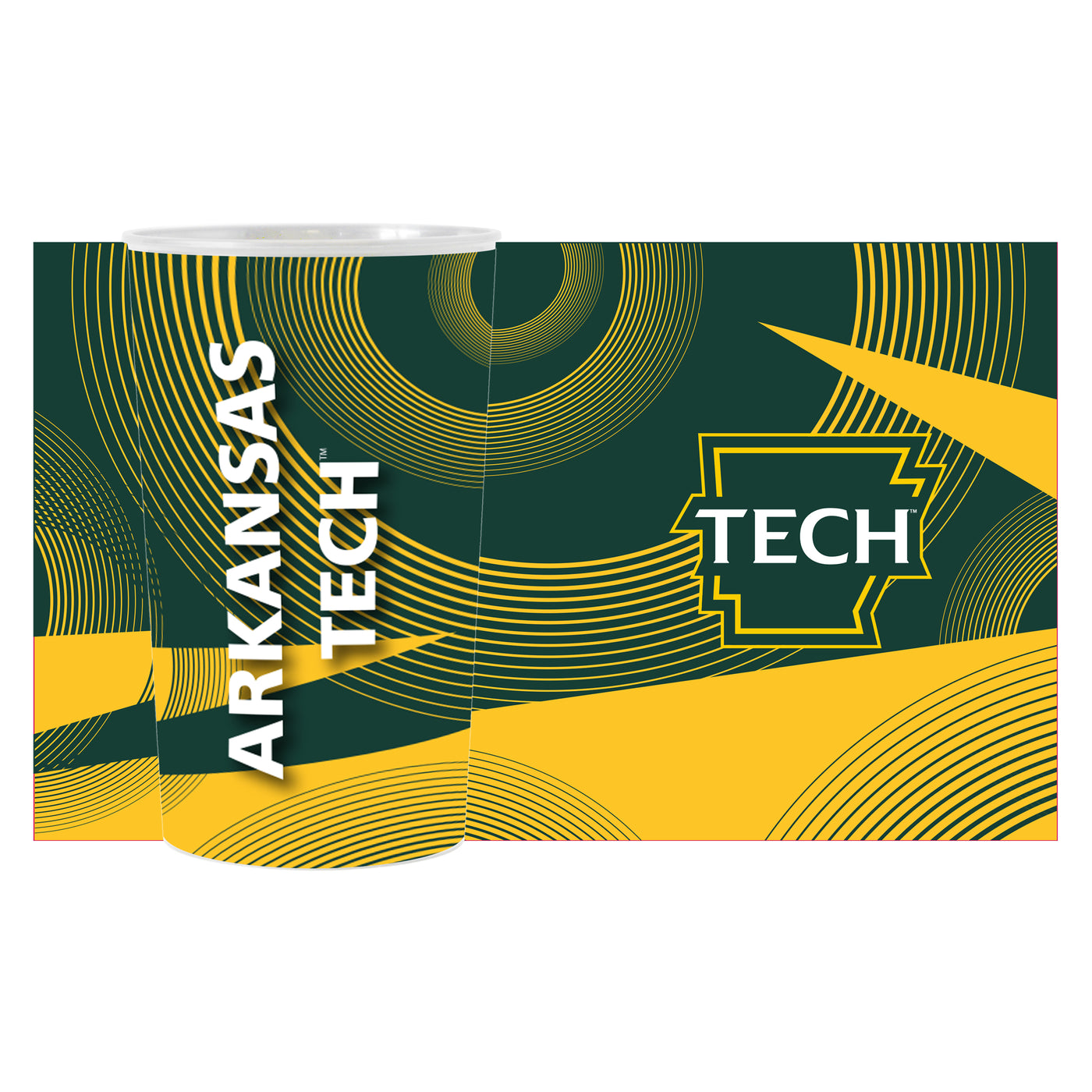 Arkansas Tech Geometric Hardwall Cup 4 Pack