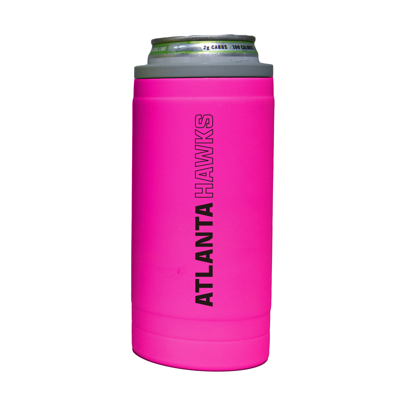 Atlanta Hawks 12oz Electric Stacked Soft Touch Slim Coolie
