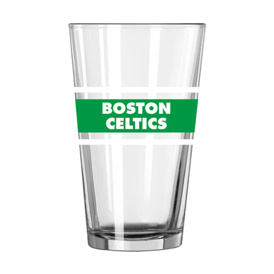 Boston Celtics 16oz Stripe Pint Glass
