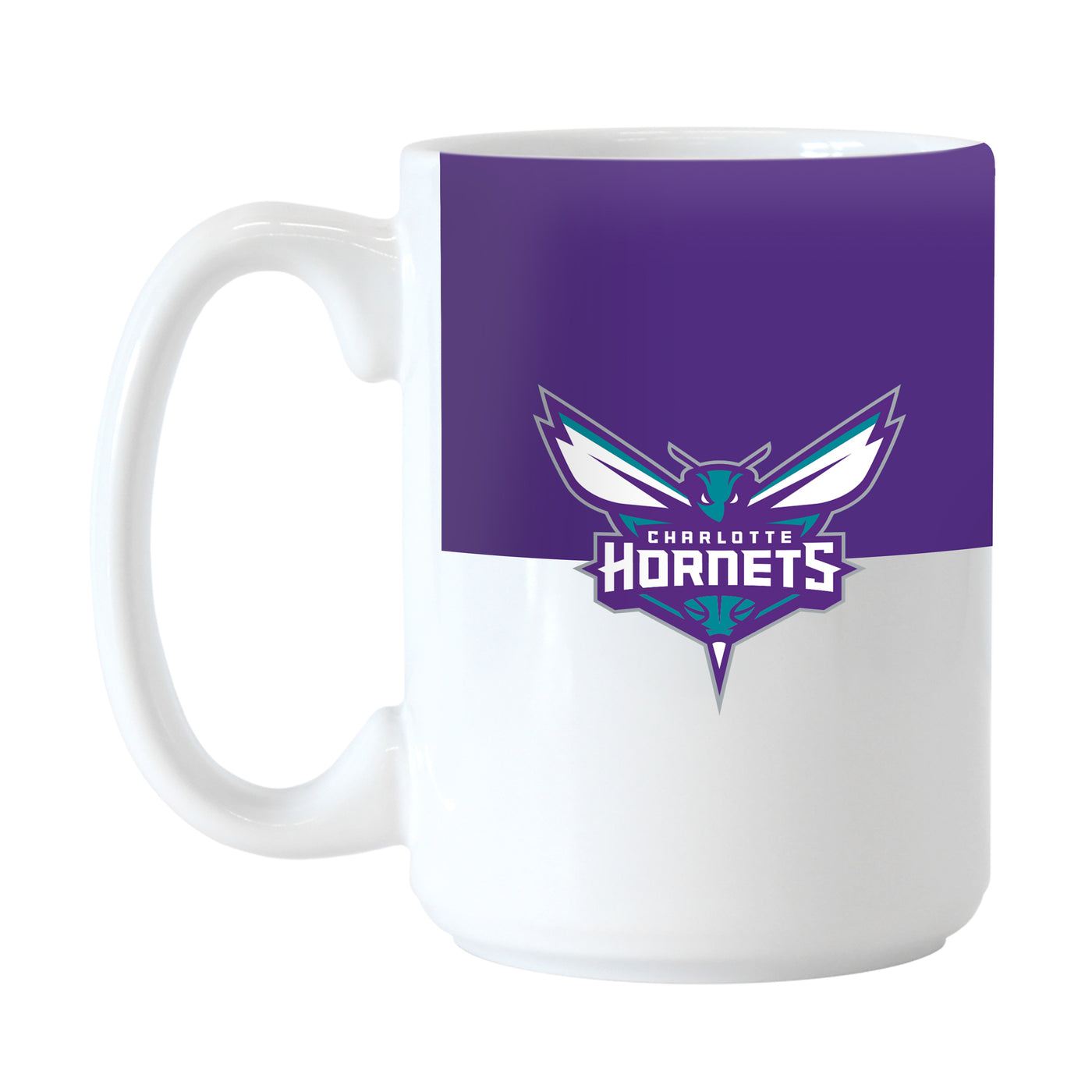 Charlotte Hornets Color Block 15 oz Sublimated Mug
