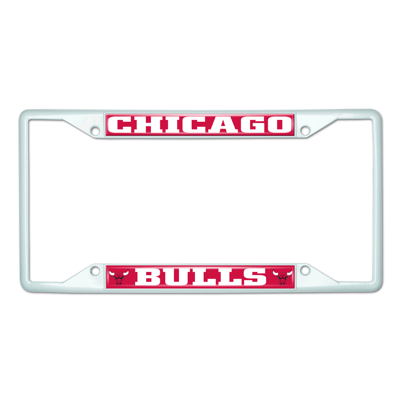 NBA - Chicago Bulls White License Plate Frame