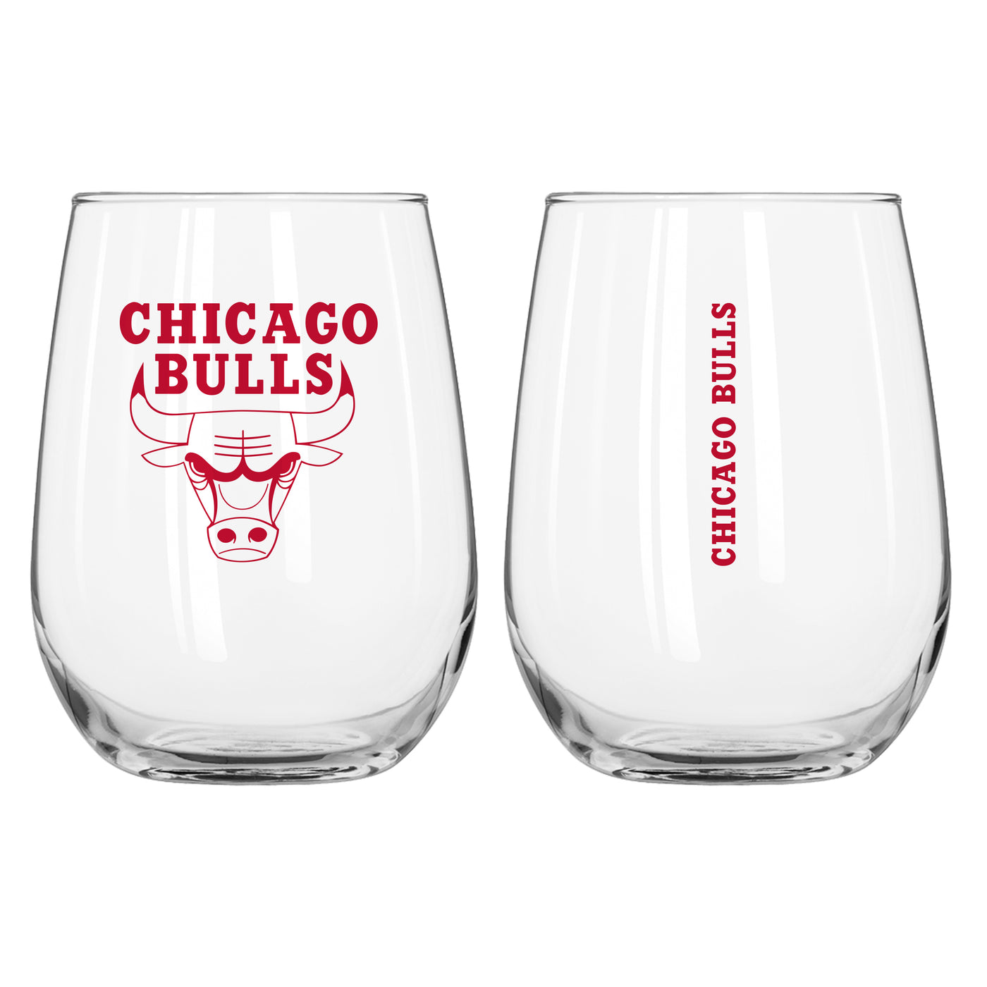 Chicago Bulls 16oz Gameday Curved Beverage Glass - Logo Brands
