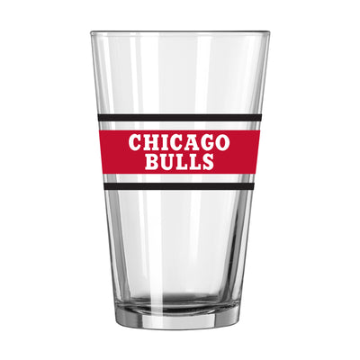 Chicago Bulls 16oz Stripe Pint Glass