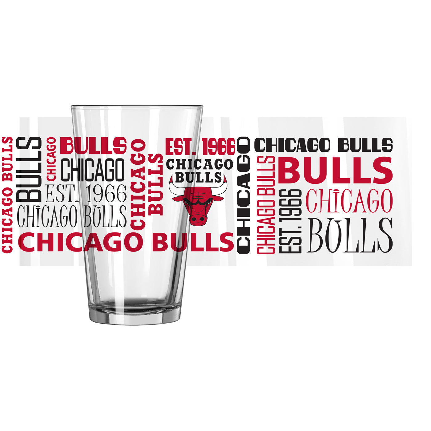 Chicago Bulls 16oz Spirit Pint Glass