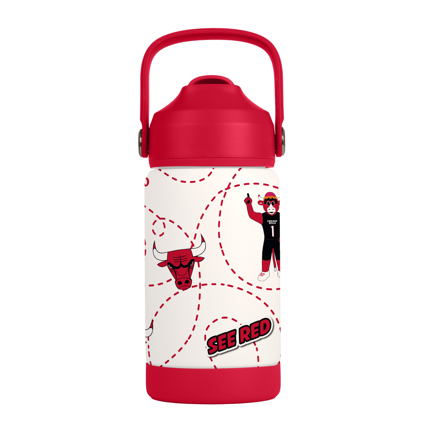 Chicago Bulls 12oz Mascot SS Kids Bottle