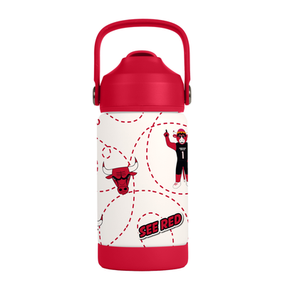 Chicago Bulls 12oz Mascot SS Kids Bottle