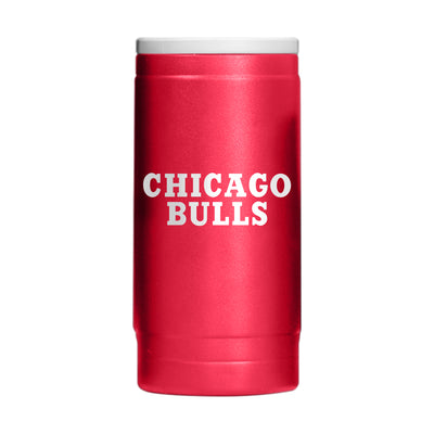 Chicago Bulls 12oz Flipside Powdercoat SlimCan Coolie