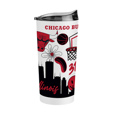 Chicago Bulls 20oz Native Powder Coat Tumbler - Logo Brands